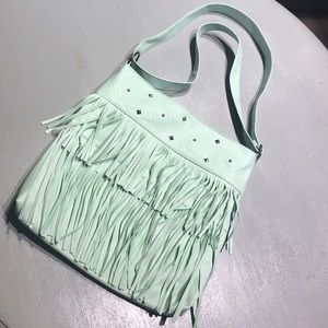 Mint Fringe Purse